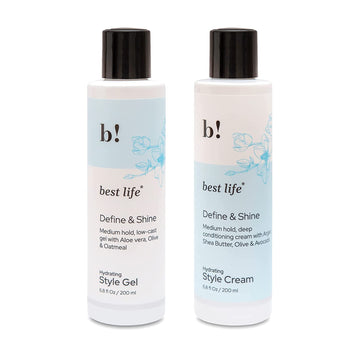 Best Life - Define And Shine Hydrating Hair Cream + Gel Combo - (200 Ml) Pack of 2