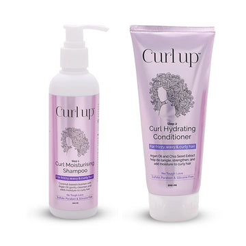 Curl Up Wash Day Combo- Moisturising Shampoo & Hydrating Conditioner