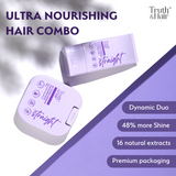 Truth & Hair - Straight Hair Hydro Nourish Shampoo & Conditioner Combo Pack (180ml+120ml)