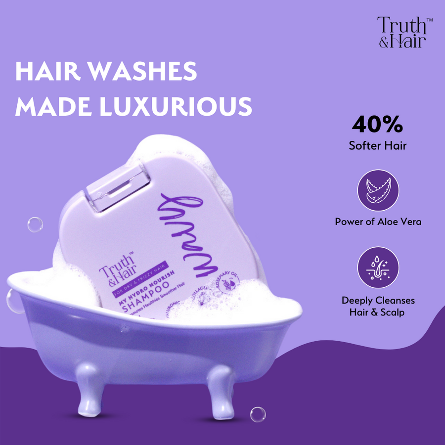 Truth & Hair- Hydro Nourish Shampoo for Wavy Hair - 180ML