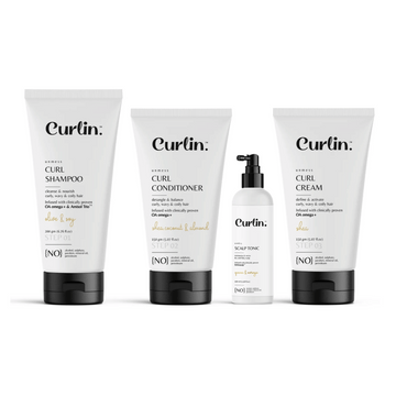 Curlin - The Perfect Curl Buddy Kit - Curl Shampoo + Conditioner + Scalp Tonic + Cream