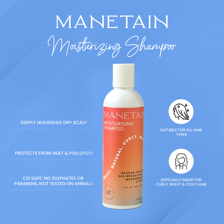 Manetain - Moisturising Shampoo -  8 oz/237 ml