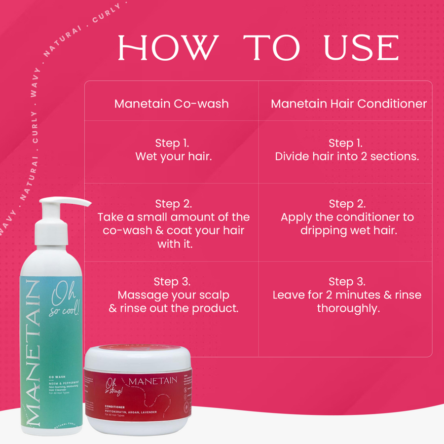 Manetain - Co-wash + Conditioner Combo