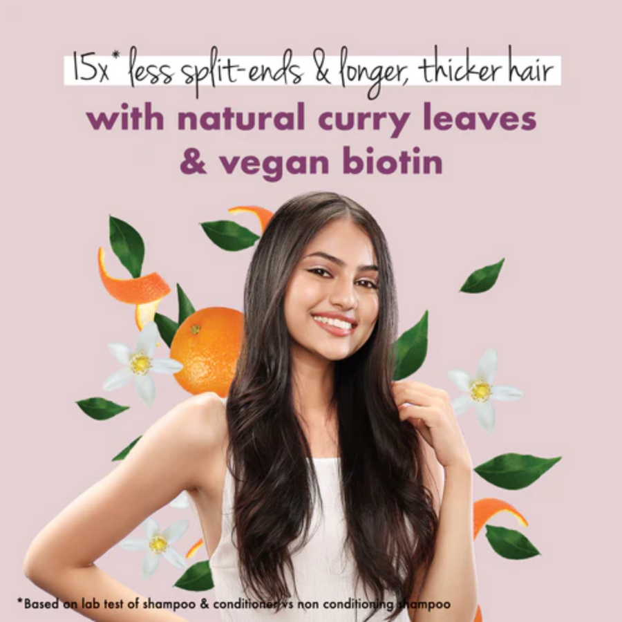 LOVE BEAUTY AND PLANET-CURRY LEAVES, BIOTIN & MANDARIN SULFATE FREE SHAMPOO FOR LONG & STRONG HAIR - 200ML