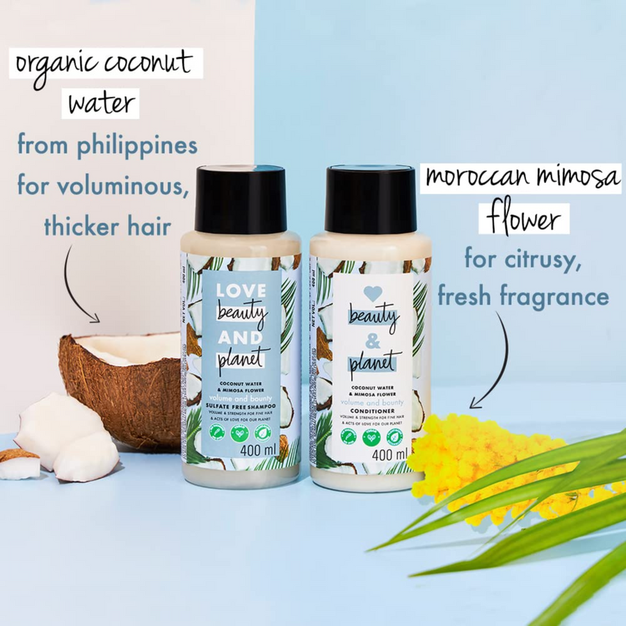 LOVE BEAUTY AND PLANET-COCONUT WATER & MIMOSA FLOWER SULFATE FREE VOLUME AND BOUNTY SHAMPOO - 200 ML