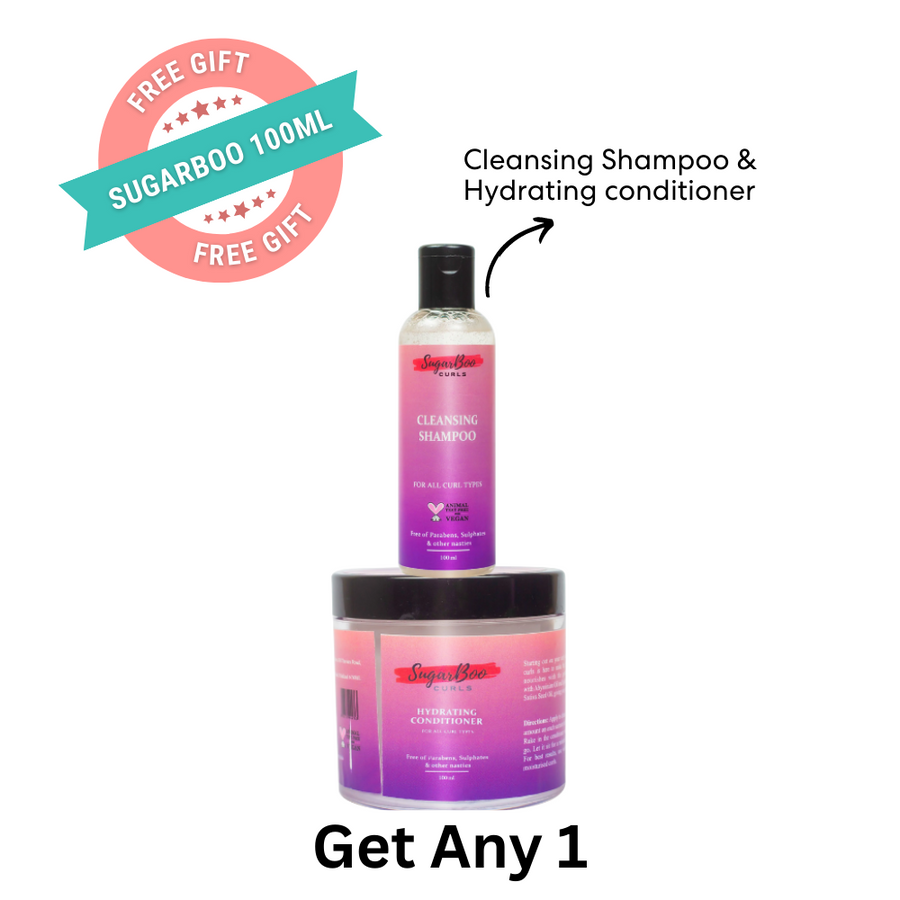 Free Goodie- Sugarboo Cleansing Shampoo, Hydrating Conditioner- 100ML