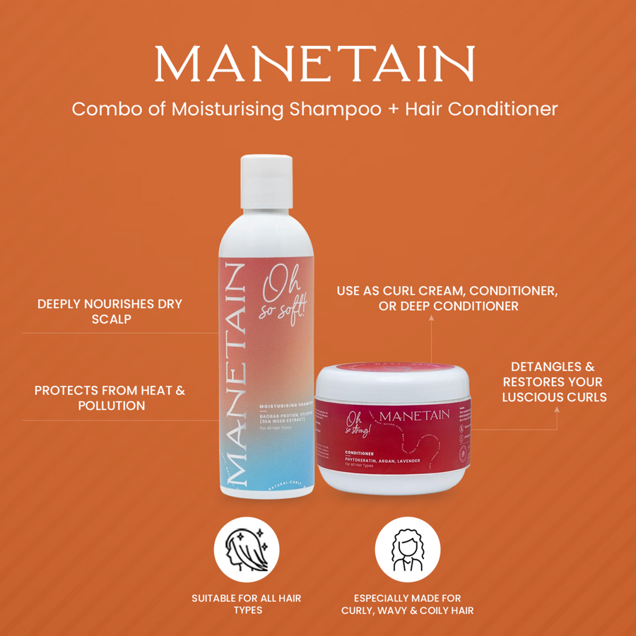 Manetain - Moisturising Shampoo+ Conditioner Combo