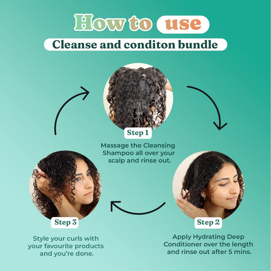 Fix My Curls - Cleanse + Deep Condition Bundle (100 ML) Pack of 2