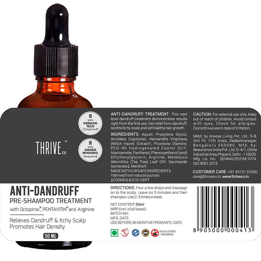 ThriveCo Anti-Dandruff Pre-Shampoo Treatment - 50ml