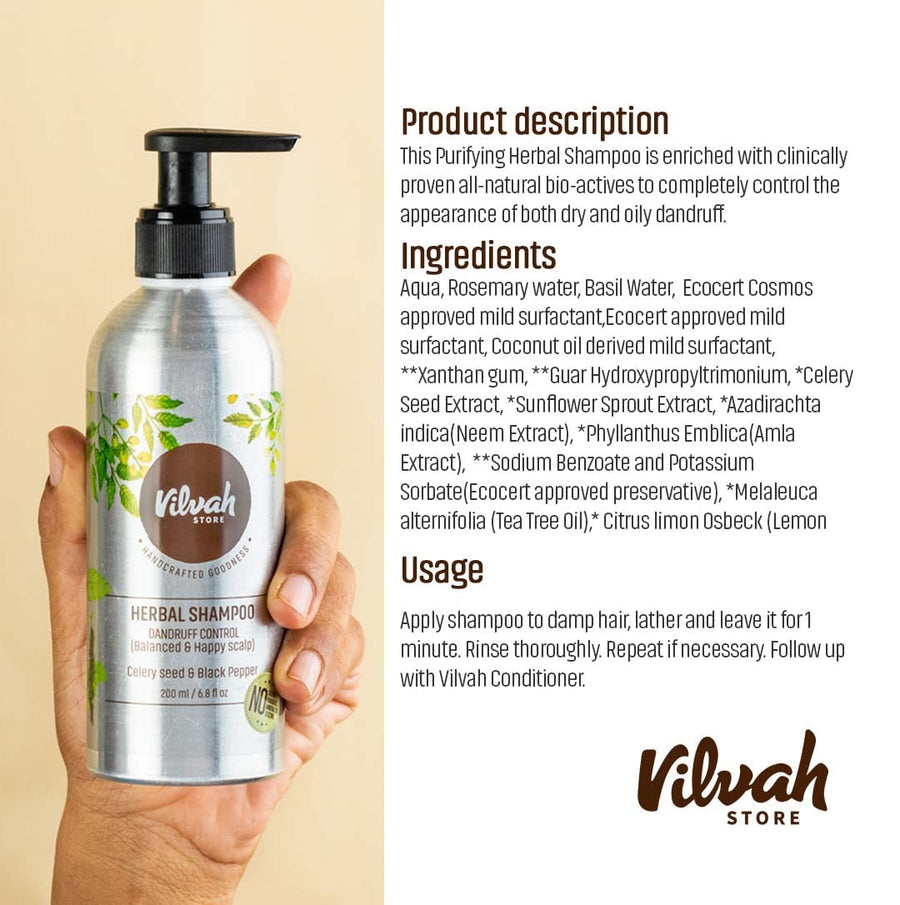 Vilvah - Herbal (Anti Dandruff) Shampoo - 200ml