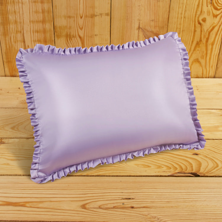 Curlyn - Frilled  Satin Pillowcase (Plain)