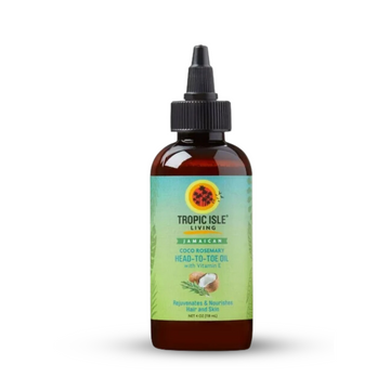 Tropic Isle Living - Jamaican coco rosemary head-to-toe oil with Vitamin E - 4 Oz