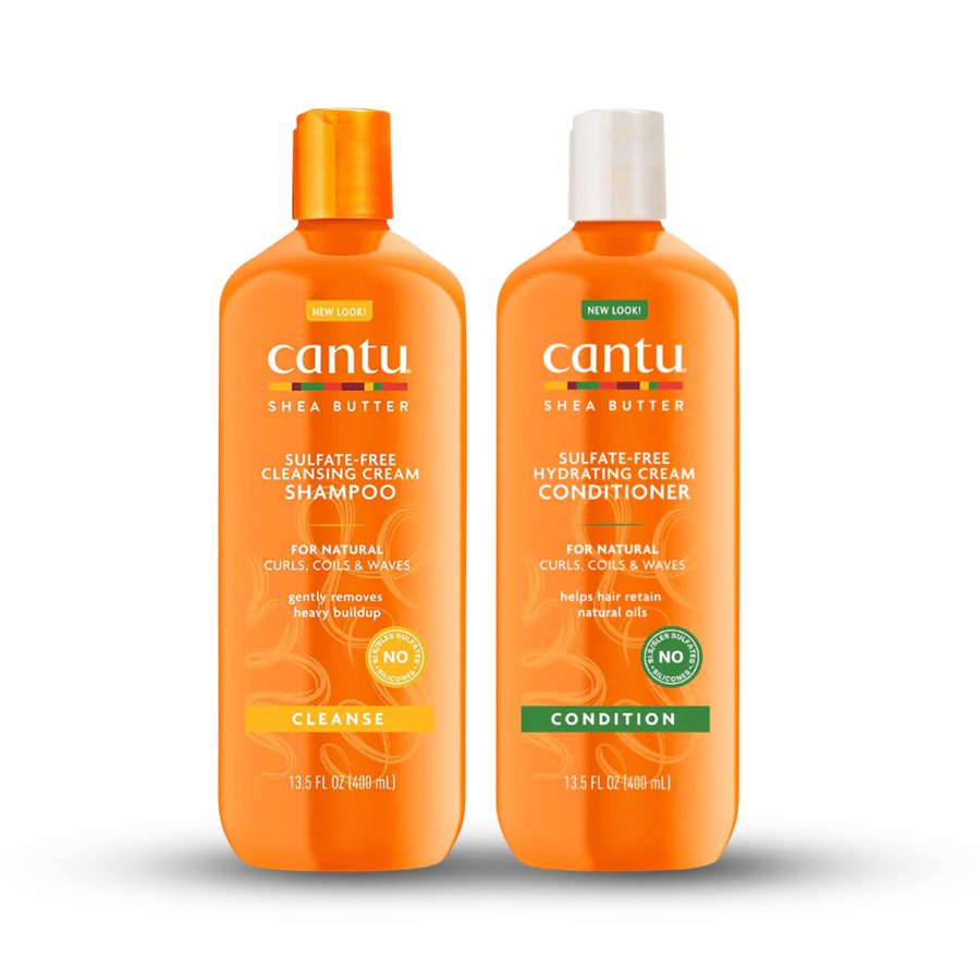 Cantu - Wash Day Combo -Sulfate Free Cleansing Cream Shampoo + Conditioner