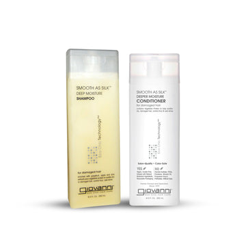 Giovanni - Smooth As Silk Deep Moisture Shampoo + Conditioner Combo - 250ml + 250ml