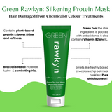 Green Rawkyn - Silkening Protein Mask - Deep Hair Treatment 8 Oz