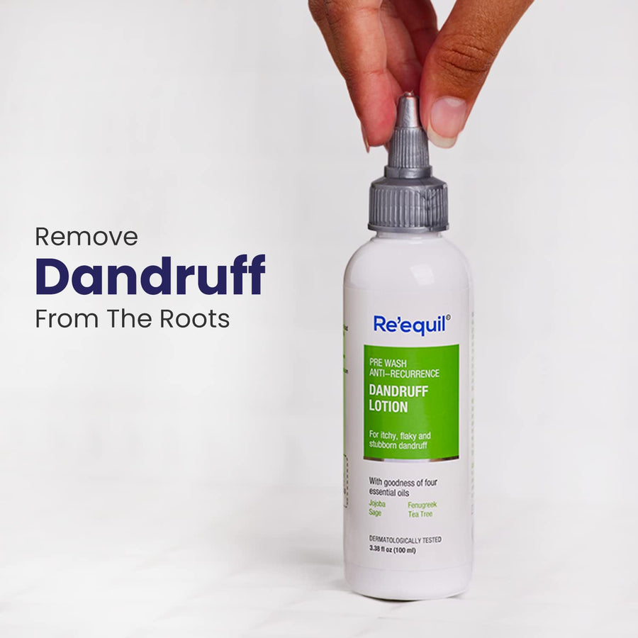 Re'equil - Anti-Recurrence Dandruff Lotion for Severe, Greasy, Flaky Dandruff -100 ml