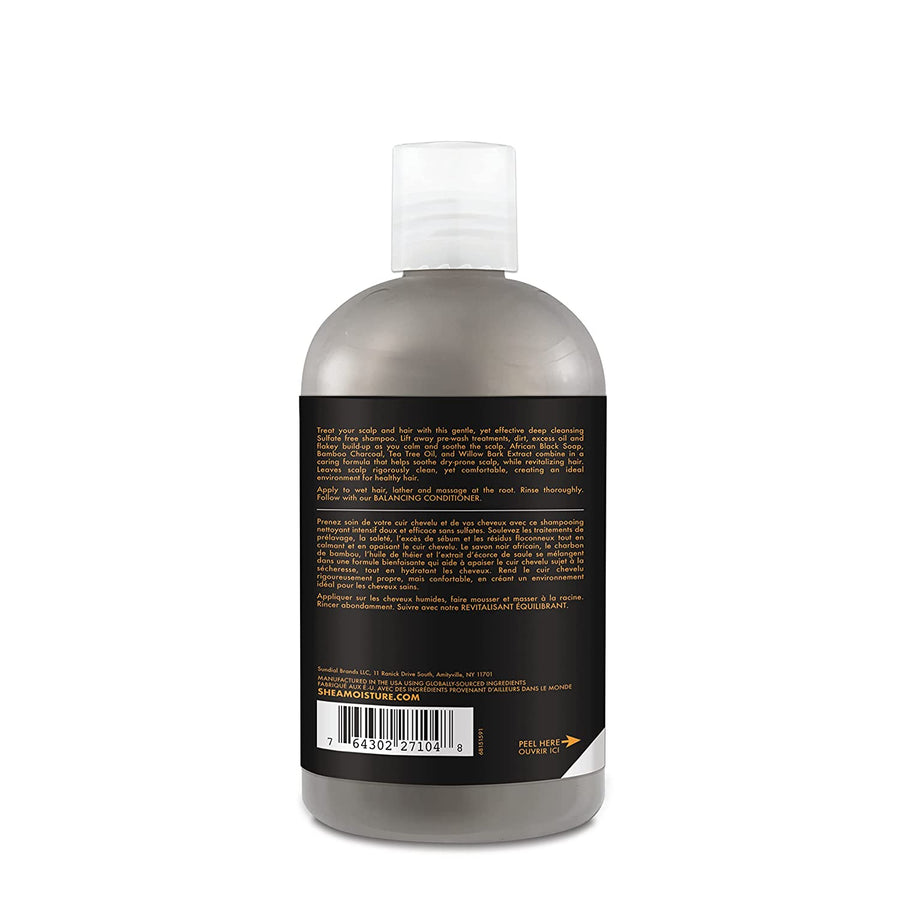 Shea Moisture - African Black Soap Bamboo Charcoal Deep Cleaning Shampoo - 13 Oz