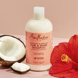 Shea Moisture - Coconut & Hibiscus - Curl & Shine Shampoo - 13 Oz