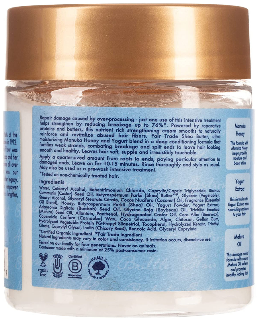 Shea Moisture - Manuka Honey & Yogurt - Hydrate + Repair Protein Strong Treatment - 8 Oz