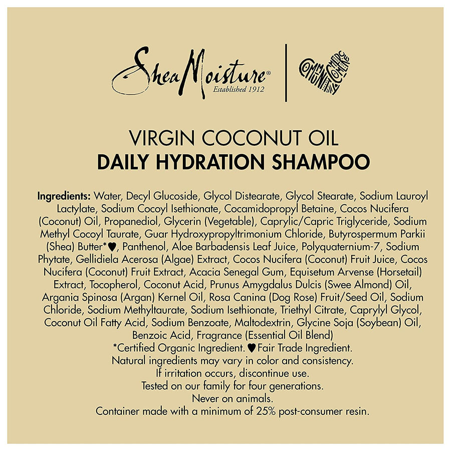 Shea Moisture - Virgin Coconut Oil - Daily Hydration Shampoo - 13 Oz