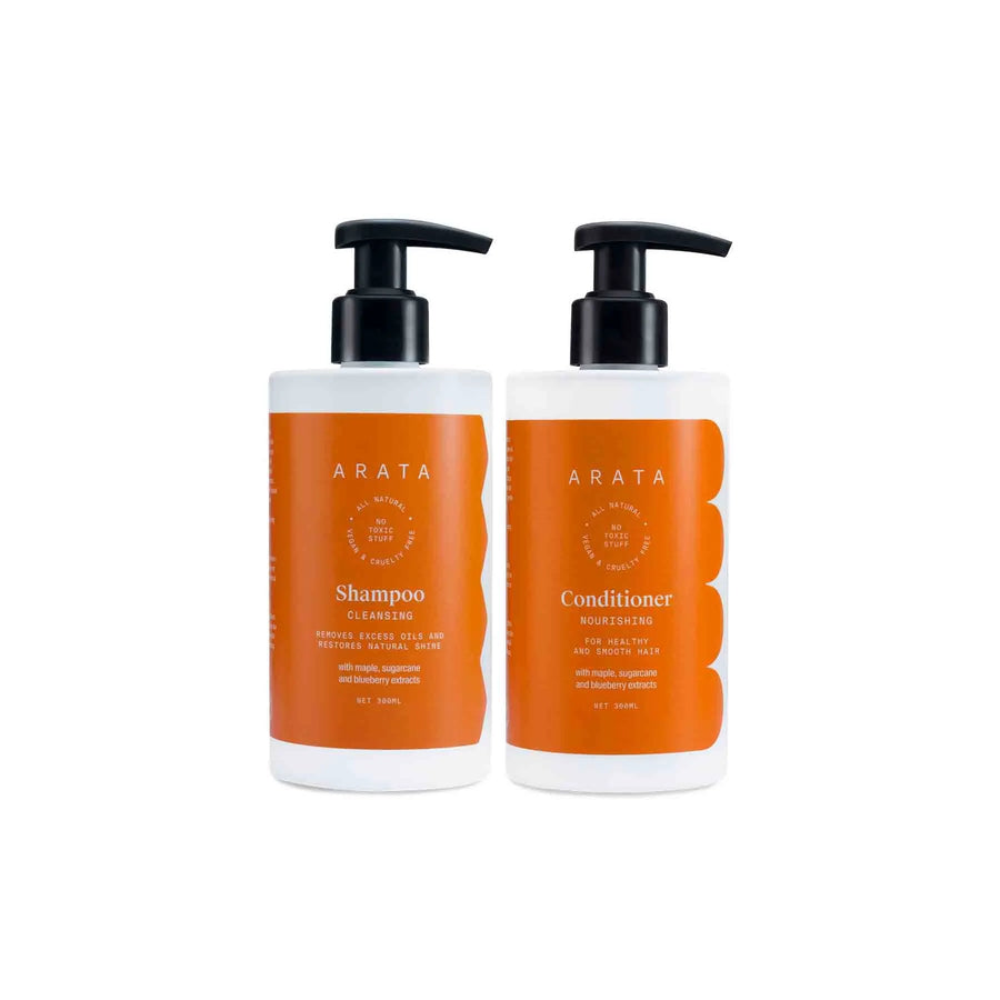 Arata Happy Hair Duo (Cleansing Shampoo & Conditioner)