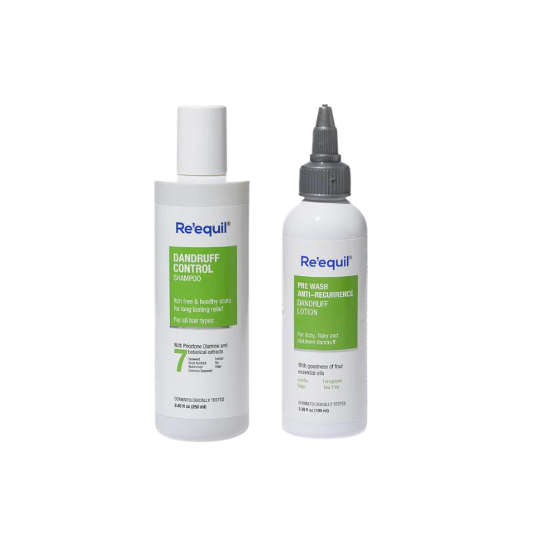 Re'equil- Pre Wash Anti-Recurrence Dandruff Lotion & Dandruff Control Shampoo - Anti-Dandruff Combo