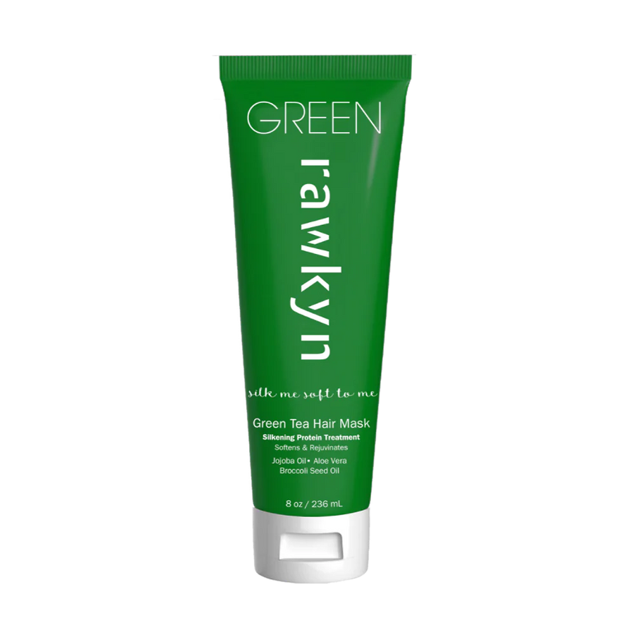 Green Rawkyn - Silkening Protein Mask - Deep Hair Treatment 8 Oz