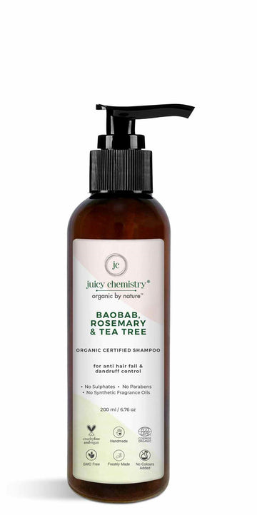 Juicy Chemistry - BAOBAB, ROSEMARY & TEA TREE ORGANIC SHAMPOO - 200 ml / 6.76 Oz