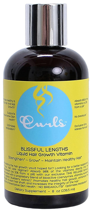Curls - Blissful Lengths Liquid Hair Growth Vitamin - 8 Oz