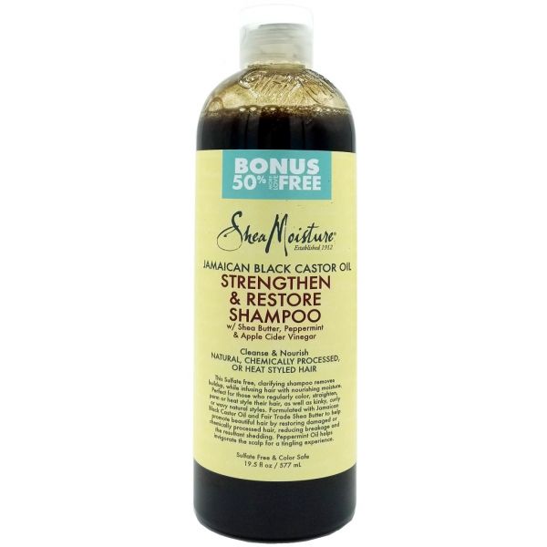 Shea Moisture - Jamaican Black Castor Oil - Strengthen & Restore Shampoo - 19.5 Oz