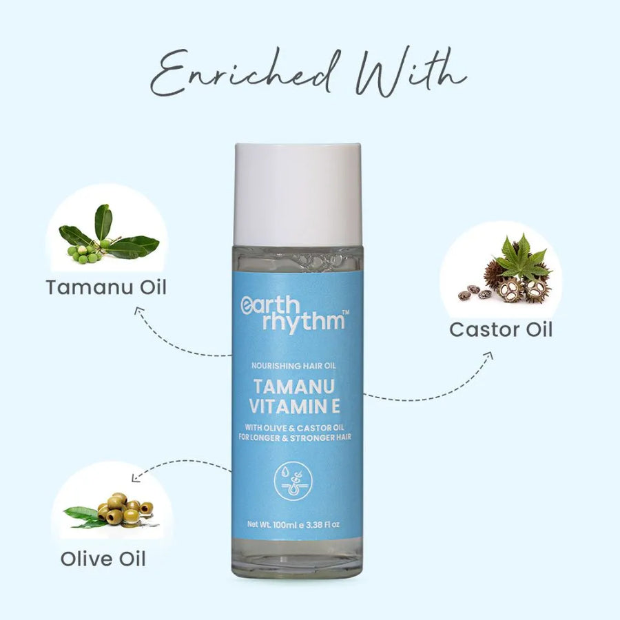 Earth Rhythm Tamanu & Vitamin E Hair Oil - 100ml